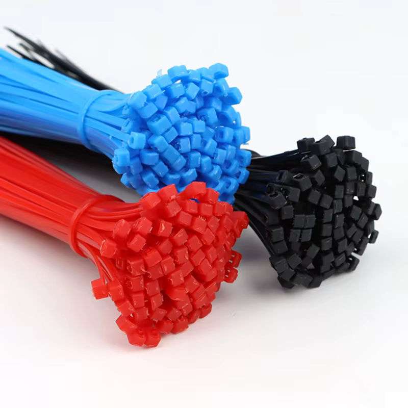 Selbstsichernde Nylon-Kabelbinder aus Kunststoff in Mehrfarbig, Länge: 100 mm, 150 mm und 200 mm - Bild 5