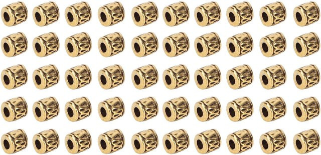 Koogeelife Haarflechtperlen Legierung, Gold, Beige, Unisex - Bild 1