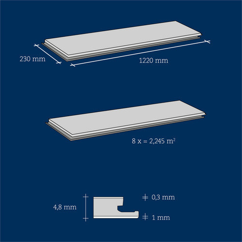 Strong Spc Designboden Grand Teton in Holzoptik, braun, Länge: 122 cm, Breite: 23 cm, Höhe: 0,48 cm - Bild 4