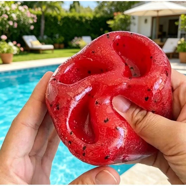 Binchi Outdoor Equipment Wassermelone Quetsch-Stressabbau-Spielzeug, Weicher Dehnbarer Knet-Fidget-Ball - Bild 1