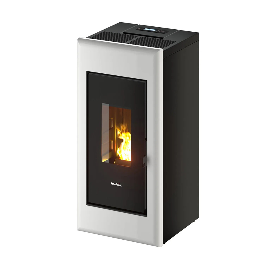 Freepoint Pelletofen One WiFi-fähig Stahl Weiß 7 kW - Bild 2