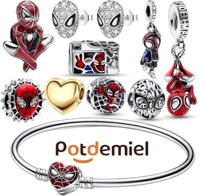 Potdemiel Spider-Man Charms Anhänger, 925 Silber, Damen - Bild 1