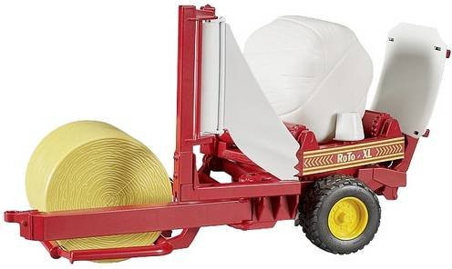 Bruder Ballenwickler Landwirtschaft mit ockerbraunem, schwarzem und weißem Rundballen - Bild 2