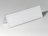 Durable Tischnamensschild Dachaufsteller Transparent mit weißer Papiereinlage, 25 Stück, B: 29,7 cm, H: 10,5 cm - Bild 1