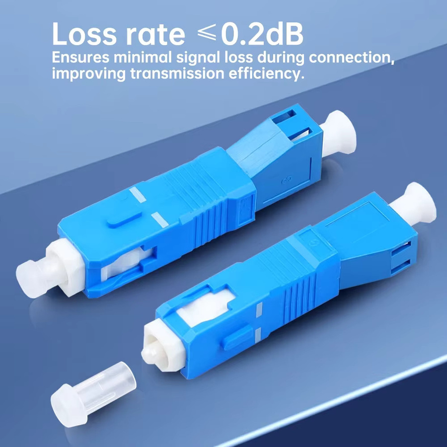 ZoeRax Glasfaser-Adapter SC/UPC-Stecker auf LC/UPC-Buchse, FTTH-Singlemode-Adapter für Visual Fault Locator und optischen Leistungsmesser, Blau - Bild 3