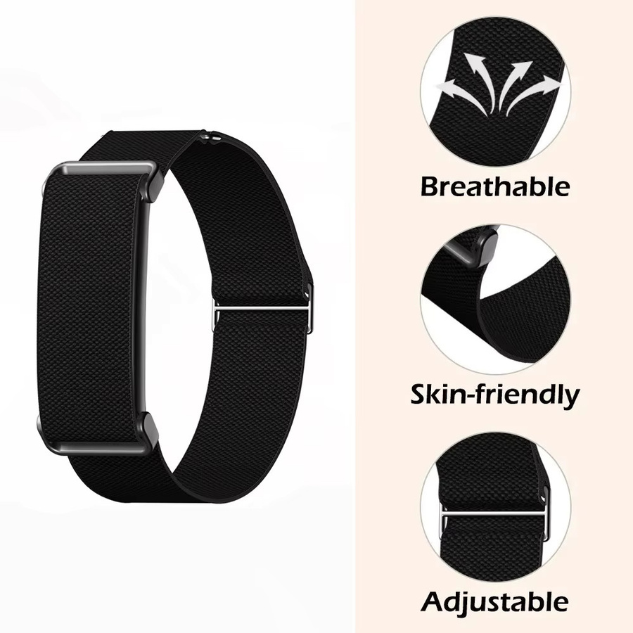 RWBANDS Ersatzarmband Fitbit Air, Nylonband, Schwarz, Unisex - Bild 2