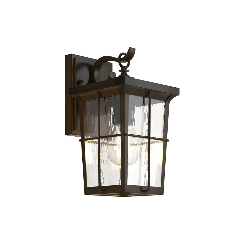 Lindby Wandleuchte Außen Charmaine Retro Vintage Antik aus Aluminium in Rost Braun, 1-flammig E27 - Bild 2