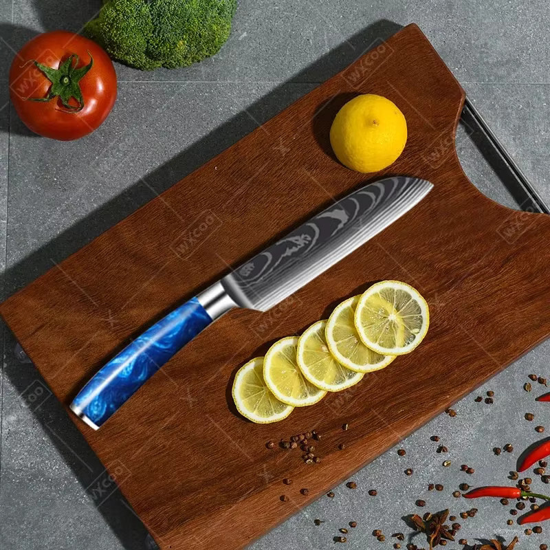 WXCOO Professionelles Küchenmesser-Set aus Edelstahl mit Harzgriff inklusive Kochmesser, Ausbeinemesser und Obstschäler - Bild 2
