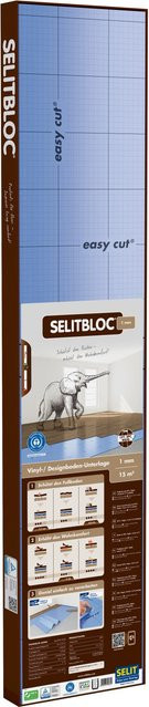 Selitbloc Trittschalldämmung Vinyl-Designbodenunterlage blau, 1 mm Stärke, 15 m² - Bild 1