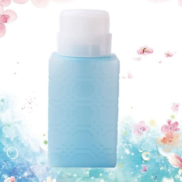 DIYelecs Nagellack Reiniger Flasche mit Pumpspender, blau, Matt - Bild 1