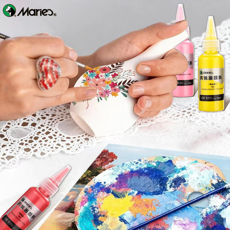 Marie's 12-teiliges Metallic-Acrylfarben-Set mit Pinseln in Multicolour, 50 ml pro Farbe - Bild 3