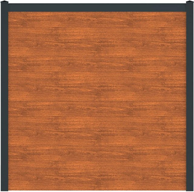 Vidual Sichtschutzzaun Snap 140 aus Aluminium in Light Oak, blickdicht, Aufdübelung, Höhe: 175 cm, Breite: 19,53 m - Bild 1