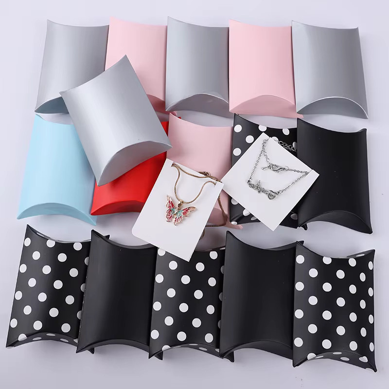 10 Stück ZQCXLD Kissen Form Candy Boxen aus Kraftpapier in Mehrfarbig für Hochzeit Geburtstag und Baby Shower - Bild 2