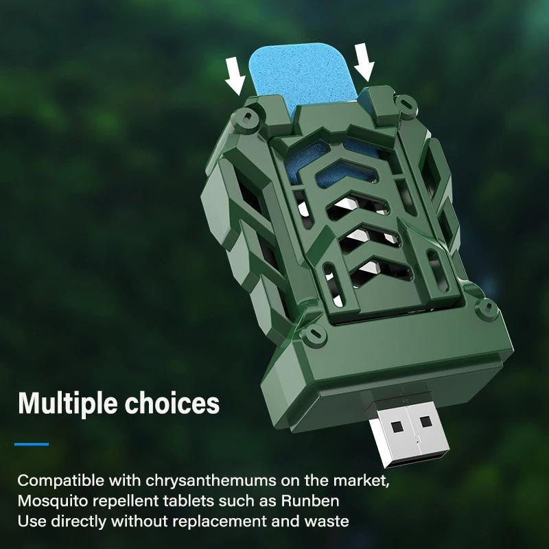Tragbares elektrisches Mückenschutzmittel Gerät USB-wiederaufladbar für Outdoor und Camping in Grün - Bild 4