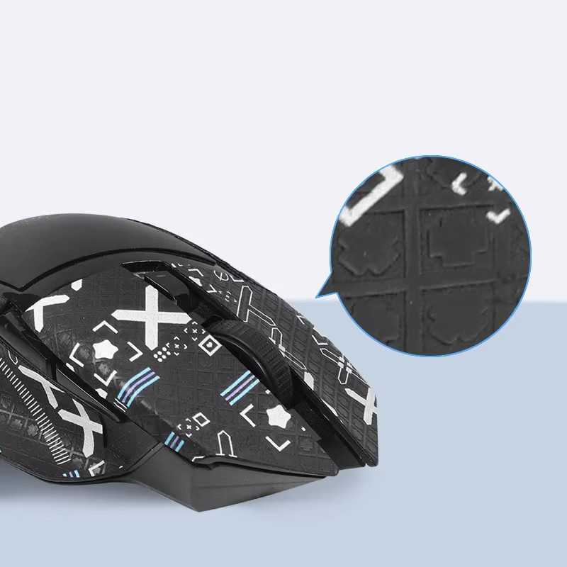 Rutschfestes Grip Tape mit Eidechsenhaut-Design für Razer Basilisk X Hyperspeed, Ultimate und V2 V3, handgemachte Aufkleber zur Schweißabsorption - Bild 3