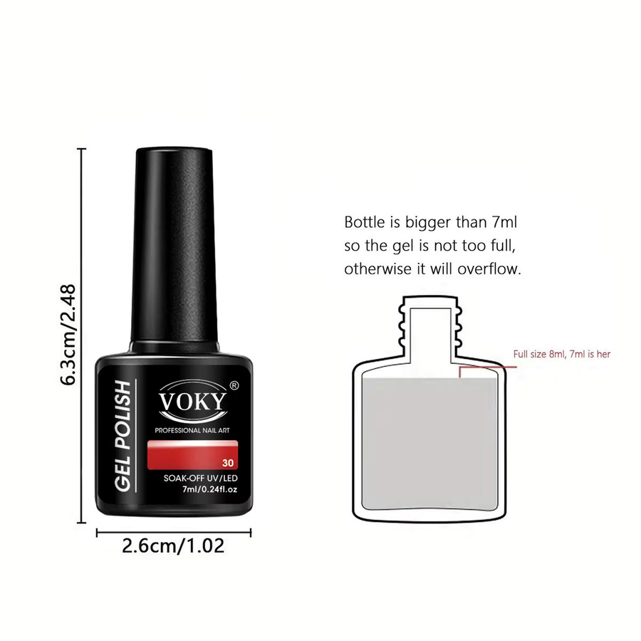 VOKY Nagellack-Set, 8-teilig, rot, glänzend - Bild 3