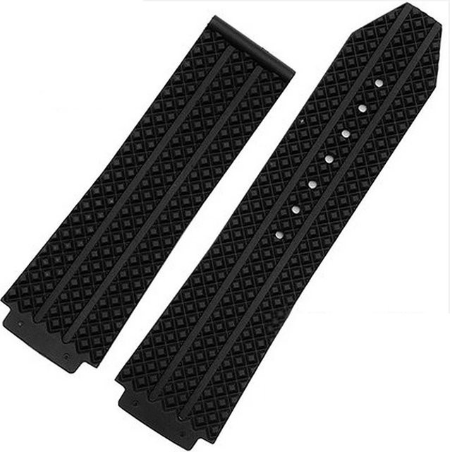 HUBLOT Uhrenarmband Silikon, Schwarz, Herren, 25 mm * 19 mm - Bild 1