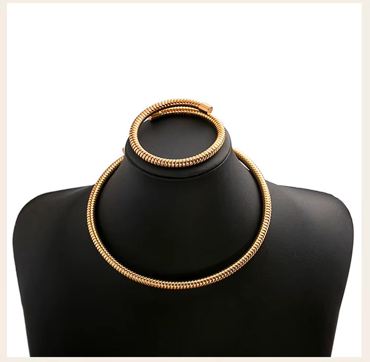 Meaeguet Halskette Schlange Choker, Gold, Messing, Damen - Bild 3