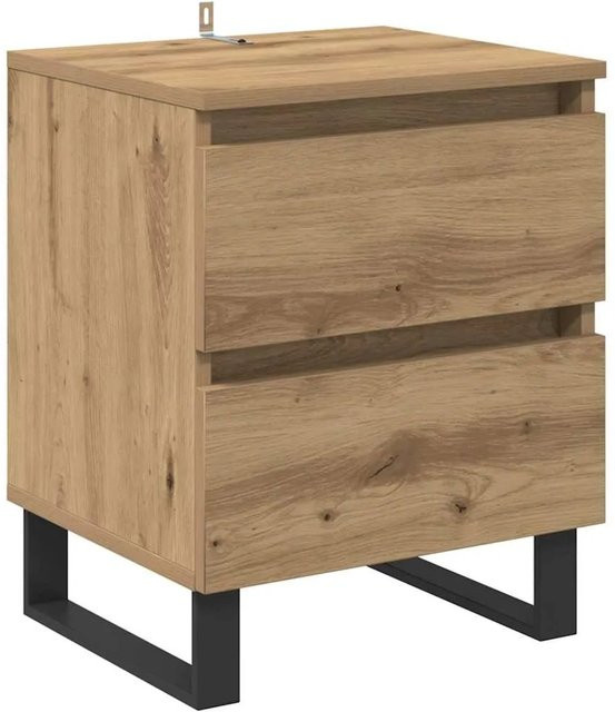 vidaXL Nachttisch Artisan-Eiche in Braun, rustikaler Holzwerkstoff, B/T/H: 40 x 35 x 50 cm - Bild 1