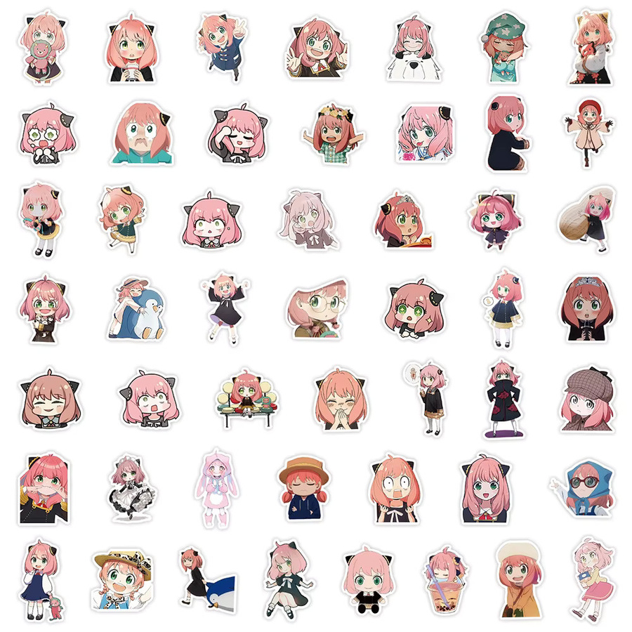 Bandai SPY×FAMILY Anya Forger Aufkleber, 50-teiliges Set, bunt - Bild 3
