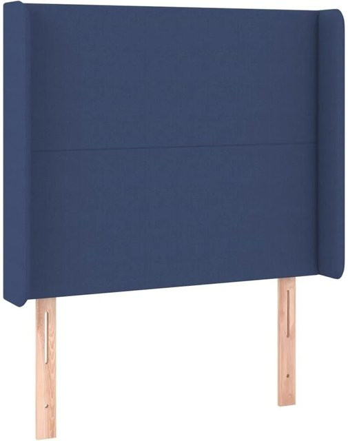 vidaXL Kopfteil mit Ohren in Blau aus Stoff, B/T/H: 83 x 16 x 128 cm - Bild 1