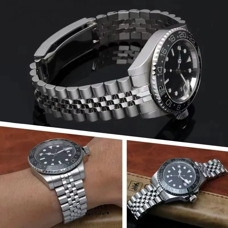 Uhrenarmband Edelstahl, Silber, 20 mm, 21 mm, Herren - Bild 4