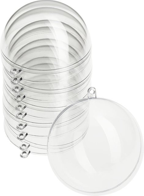 VBS Acrylkugeln transparent mit Aufhängeöse, 6 Stück, Durchmesser: 8 cm - Bild 1
