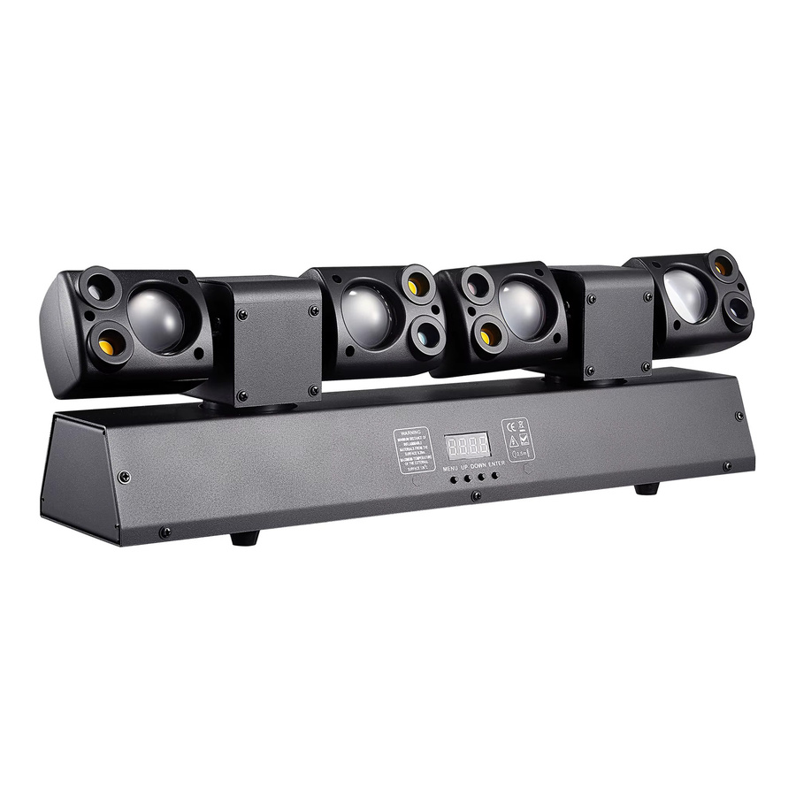 QUNAO LED DJ Bühnenlicht Doppelkopf DMX Strahllampe Multicolour Schwarz - Bild 6