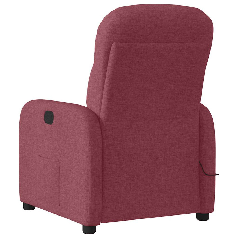 vidaXL Massagesessel als TV-Sessel aus Stoff in Weinrot, B/T/H: 66 x 88 x 95 cm - Bild 6