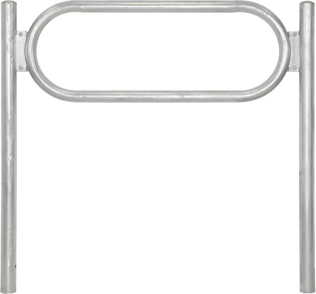TRUTZHOLM Fahrradanlehnbügel Typ O aus verzinktem Stahl in Silber, H x B x T: 124 x 115 x 6 cm - Bild 1