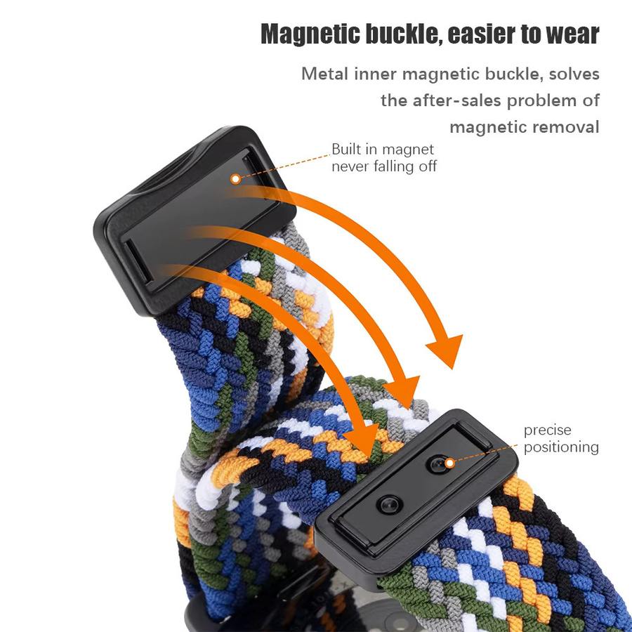 Uhrenarmband Nylon, geflochten, multicolor, Amazfit Bip 5/GTR/GTS - Bild 4