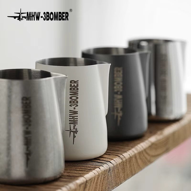 MHW-3BOMBER 3.0 Milchaufschäumkännchen aus Edelstahl für Latte Art und Espresso, 450 ml, Silber oder Schwarz - Bild 2