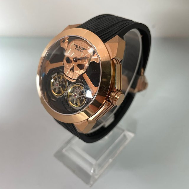PINDU Armbanduhr, Automatik, Edelstahl, Bicolor, Schwarz, Gold, 45,5 mm, Herren - Bild 1