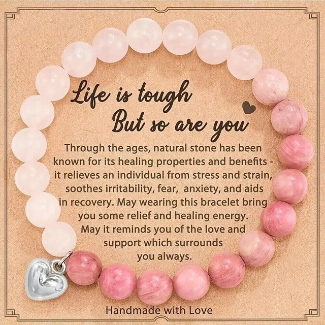 NATAWA Armband, Perle, Herz Anhänger, beige, Damen - Bild 1