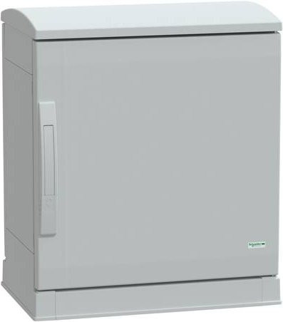 Schneider Electric Polyestergehäuse Bodenstehend mit offenem Sockel und Abdeckung, Farbe: Grau, B/T/H: 50 x 50 x 32 cm, IP44 - Bild 1