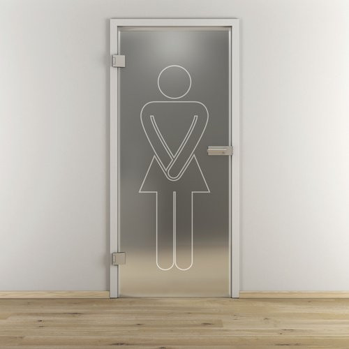 NOVADOORS Glasdrehtür NOVA 628 modern in Weiß und Transparent, linksanschlagend, Höhe: 197,2 cm, Breite: 70,9 cm, Tiefe: 28,2 cm - Bild 1