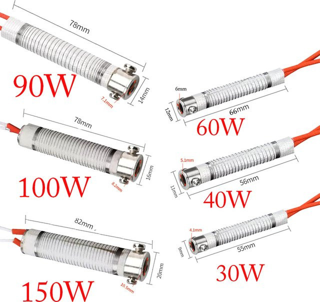 DAZZLEEX Elektrisches Lötkolben-Heizelement mit Eisenkern für Schweißwerkzeuge, Silber, 30 W – 150 W - Bild 1