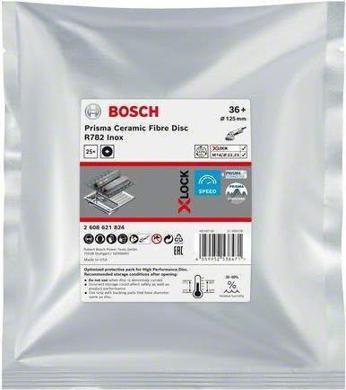 Bosch Expert R782 Prisma Ceramic X-LOCK Fiberscheibe für Winkelschleifer, Durchmesser: 125 mm, Körnung: 36 - Bild 3