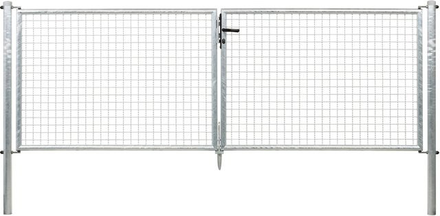 Doppeltor für Maschendraht- und Fix-Clip Pro-Zaun, feuerverzinkt, B: 100 cm, H: 300 cm - Bild 1