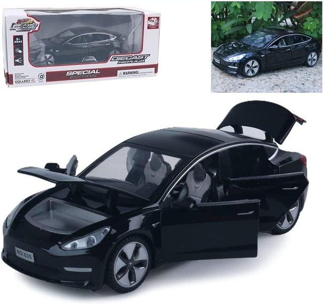 Fourall- Model Cars Autospielzeug, 1:32, Rückziehfahrzeug, mit Ton und Licht, schwarz, ab 3 Jahre - Bild 1