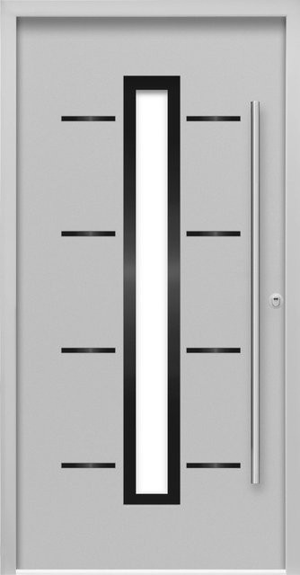Splendoor Sicherheits-Haustür ThermoSpace Prime Milano RC2 in Grau mit Glaseinsatz, B/H: 100 x 210 cm, Anschlag Rechts - Bild 1