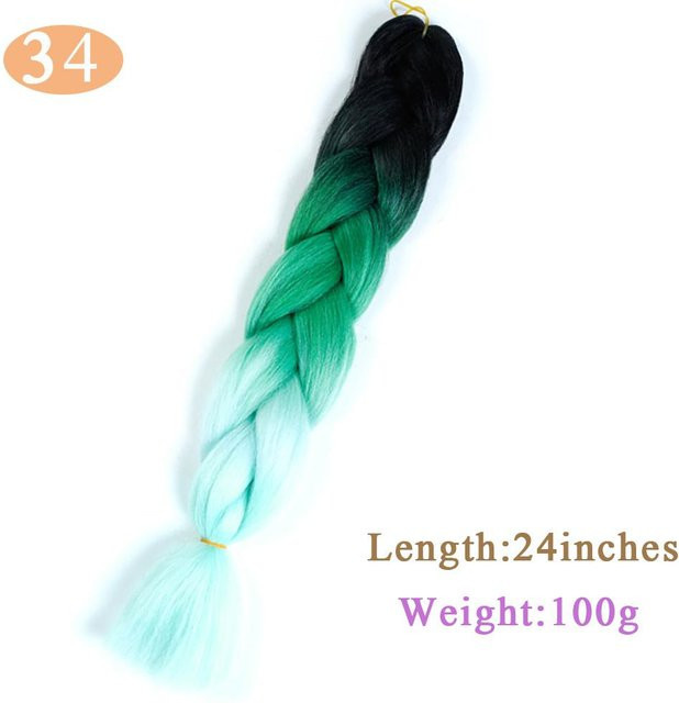Bybrana Glowing Twist Braids Haarverlängerungen, 24 Zoll, Ombre, Unisex - Bild 1