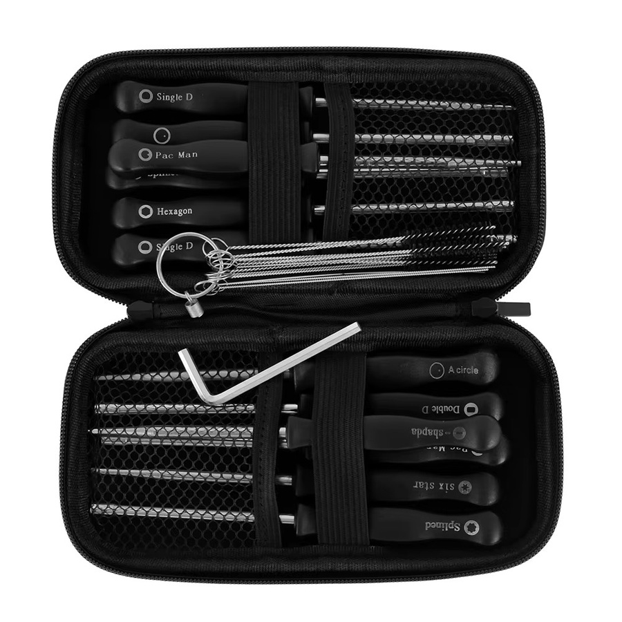 25-teiliges professionelles Vergaser-Einstellwerkzeug-Set von ZAMA mit Innensechskant-Schraubendrehern, Reinigungsbürste und Nadel für STIHL und Husqvarna - Bild 3