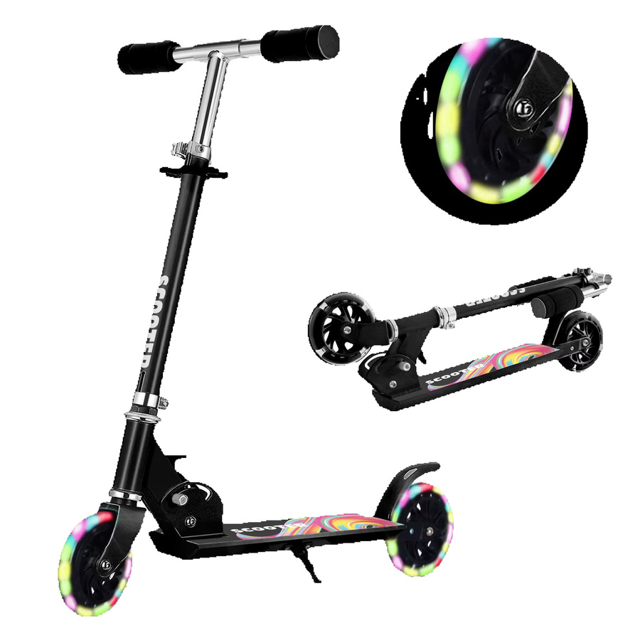 TENBOOM Faltbarer Kinder-Kick-Scooter, mit LED-Leuchträder, ab 3 Jahre - Bild 7