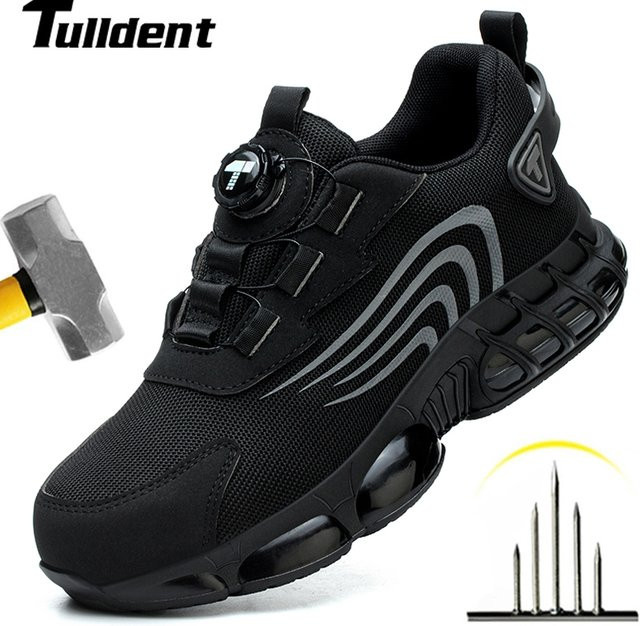 Tulldent Sicherheitsschuhe für Herren als modische Sneaker mit Drehknopf, Farbe: Schwarz - Bild 1