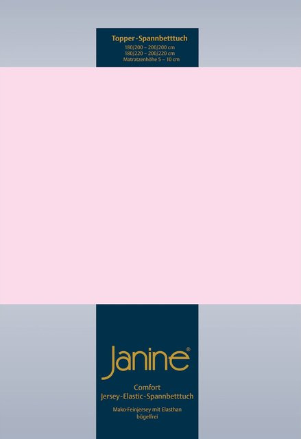 Janine Spannbetttuch Elastic Jersey aus Baumwolle in Pink - Bild 1
