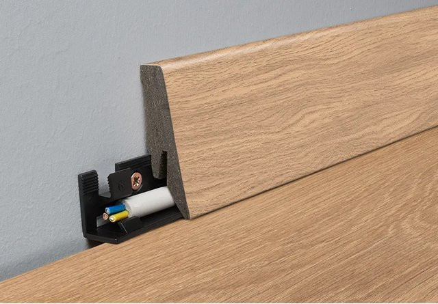 Sockelleiste Binyl Pro Major Oak Mittel Braun, H x B x L: 58 mm x 18 mm x 2600 mm - Bild 1