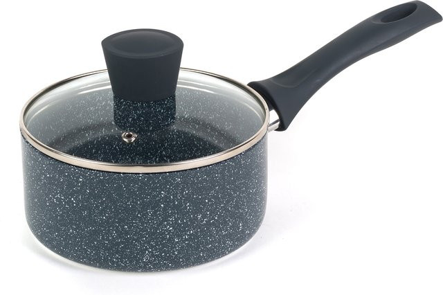 Russell Hobbs Stielkasserolle Nightfall Collection aus Aluminium in Blue Marble mit Antihaftbeschichtung, Durchmesser: 16 cm - Bild 1
