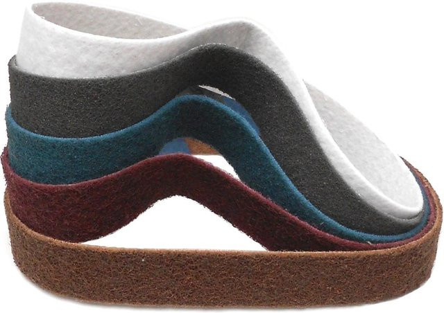 Score-Abrasives Schleifband Set für Metall und Holz, 6 Stück, B: 40 mm, L: 760 mm, verschiedene Körnungen von Grob bis Sehr Fein, Mehrfarbig - Bild 1
