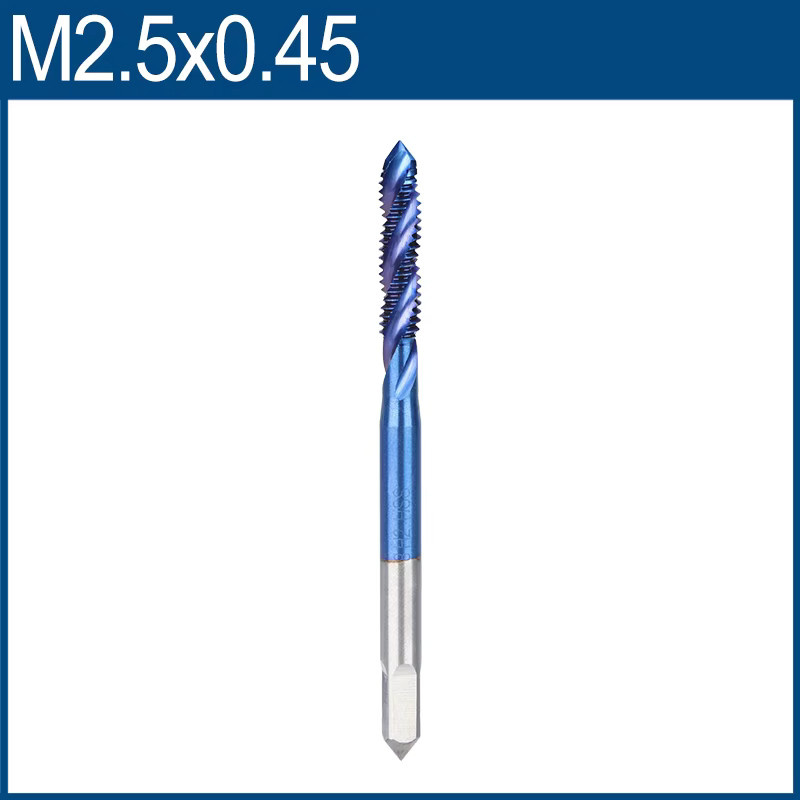 XCAN Metrischer Spiralgewindebohrer aus HSS in Nano-Blau, Set M2-M6 - Bild 6